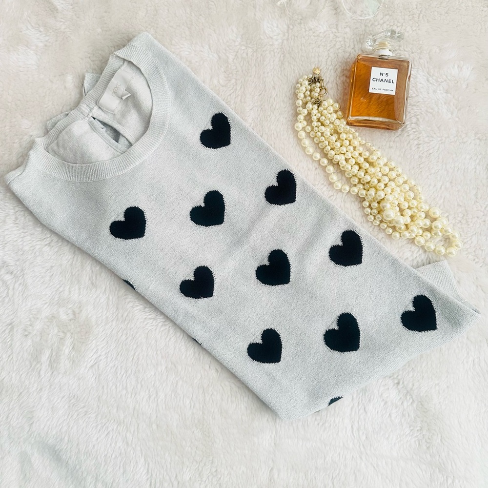 Gray Black Hearts Top - Picture 7 of 14